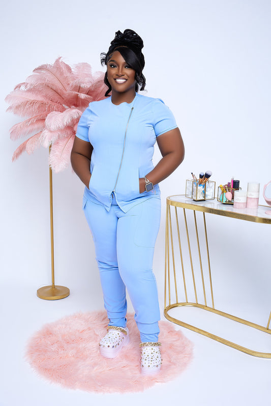Light Blue / Ceil Blue Scrubs Set