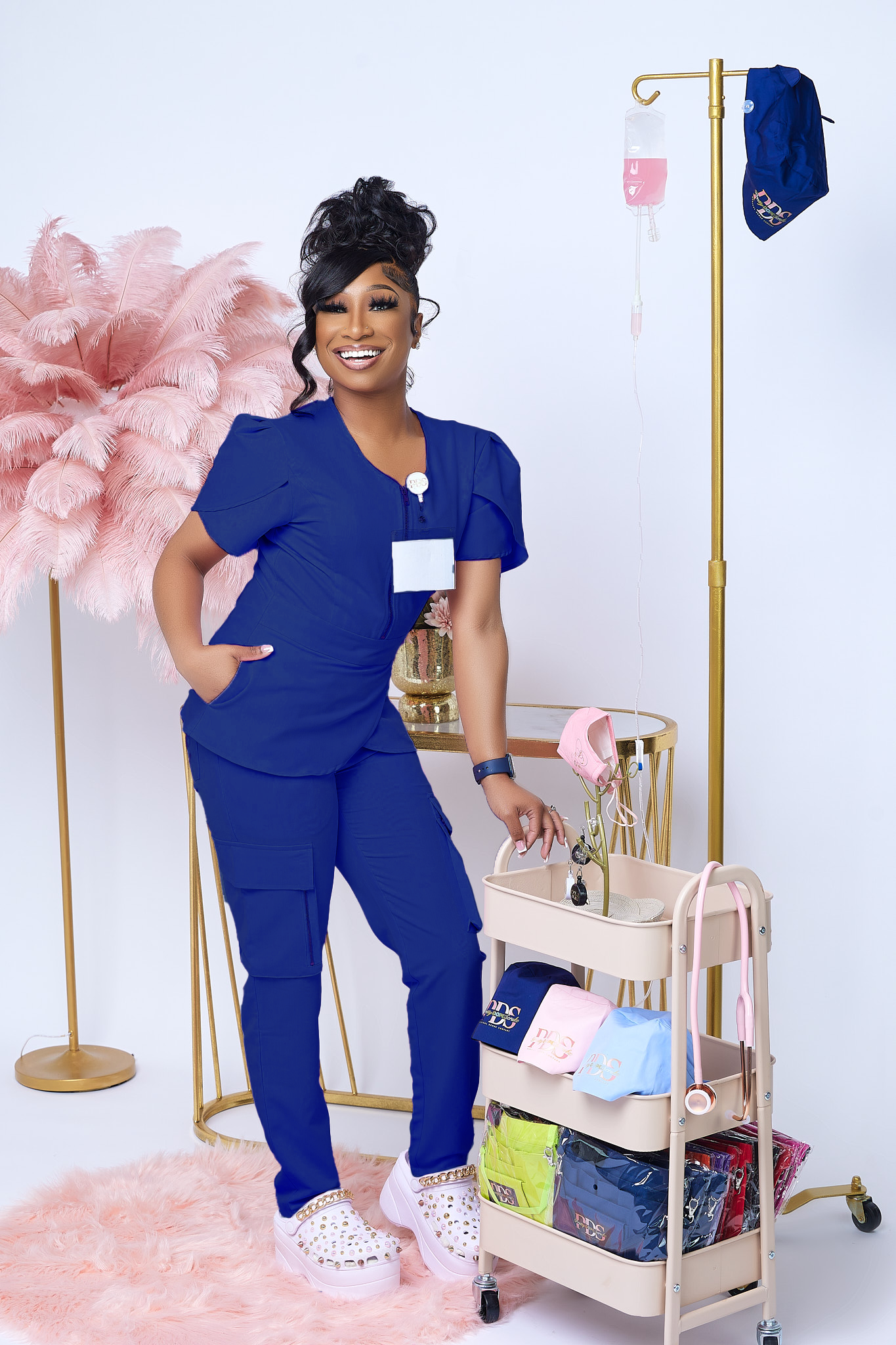 Navy blue Scrubs Set - Oh So Prissy